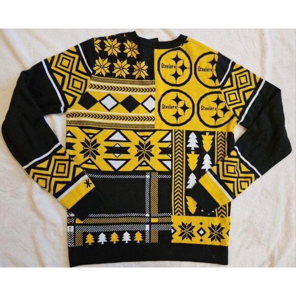 NFL Pittsburgh Steelers Busy Block Ugly Sweater Large NFL Team Apparel - Picture 8 of 10